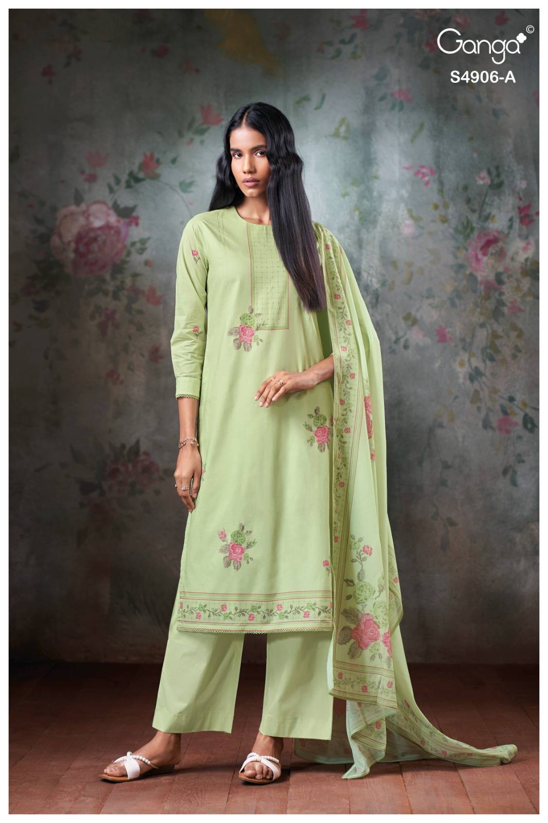 DRUSILLA 4906 By Ganga Fashion Stylish Beautiful Colourful Silk Dresses At Wholesale Price